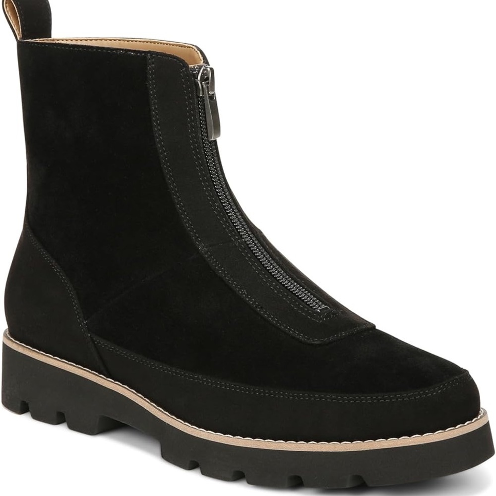 Vionic Front Zip up Suede Ankle Boot Sz 6.5